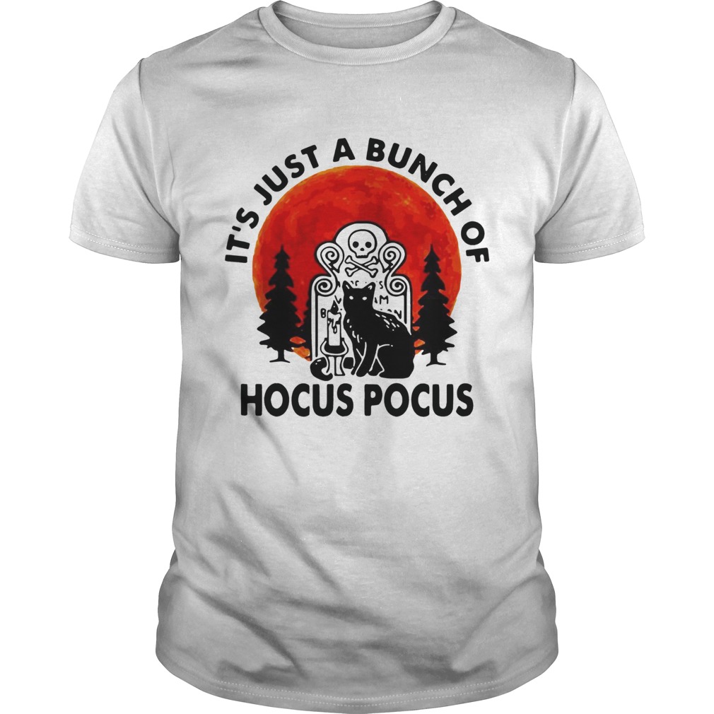 Halloween Black cat its just a bunch of Hocus Pocus shirt