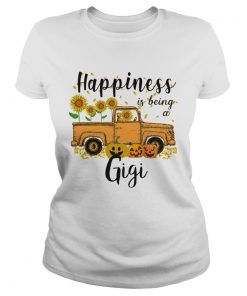 Halloween Car Pumpkin Happiness Is Being A Gigi TShirt Classic Ladies