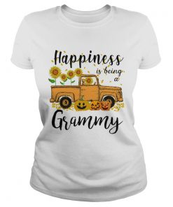 Halloween Car Pumpkin Happiness Is Being A Grammy TShirt Classic Ladies