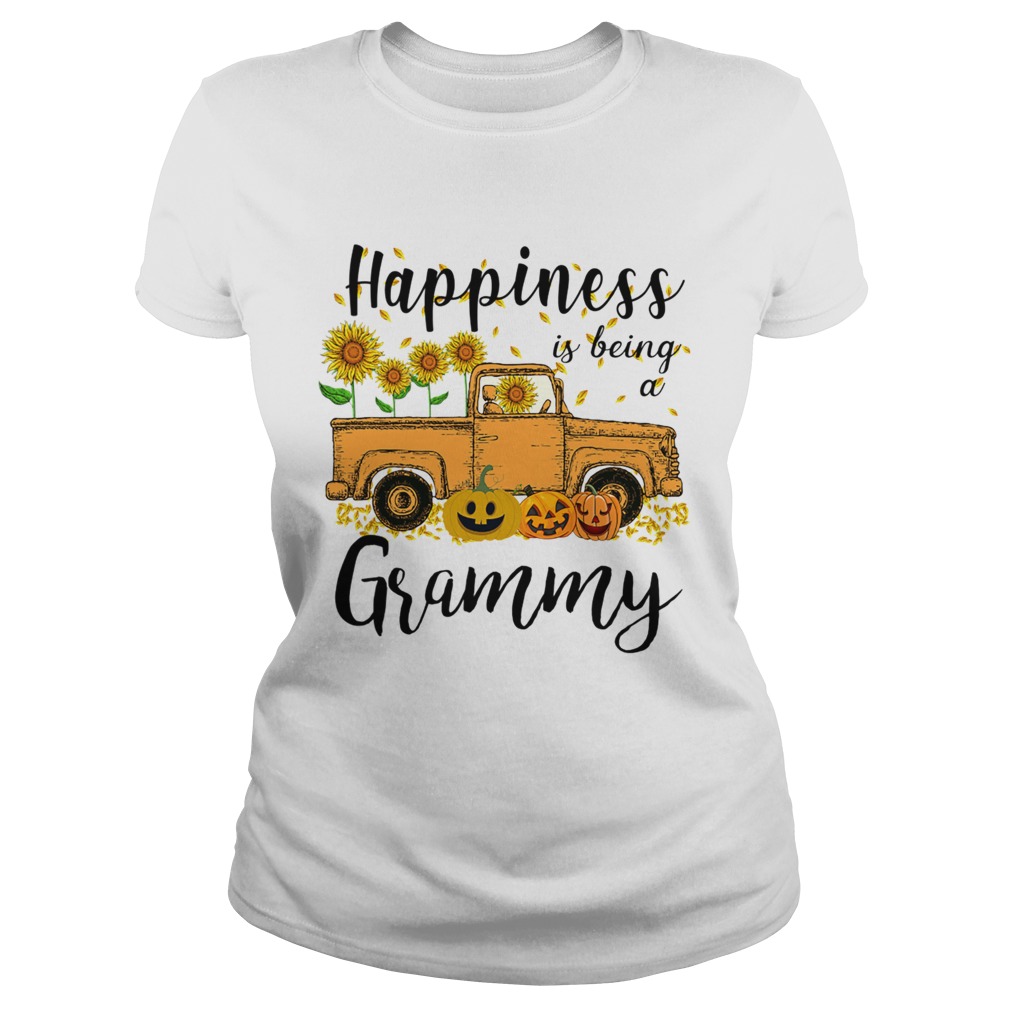 Halloween Car Pumpkin Happiness Is Being A Grammy TShirt Classic Ladies