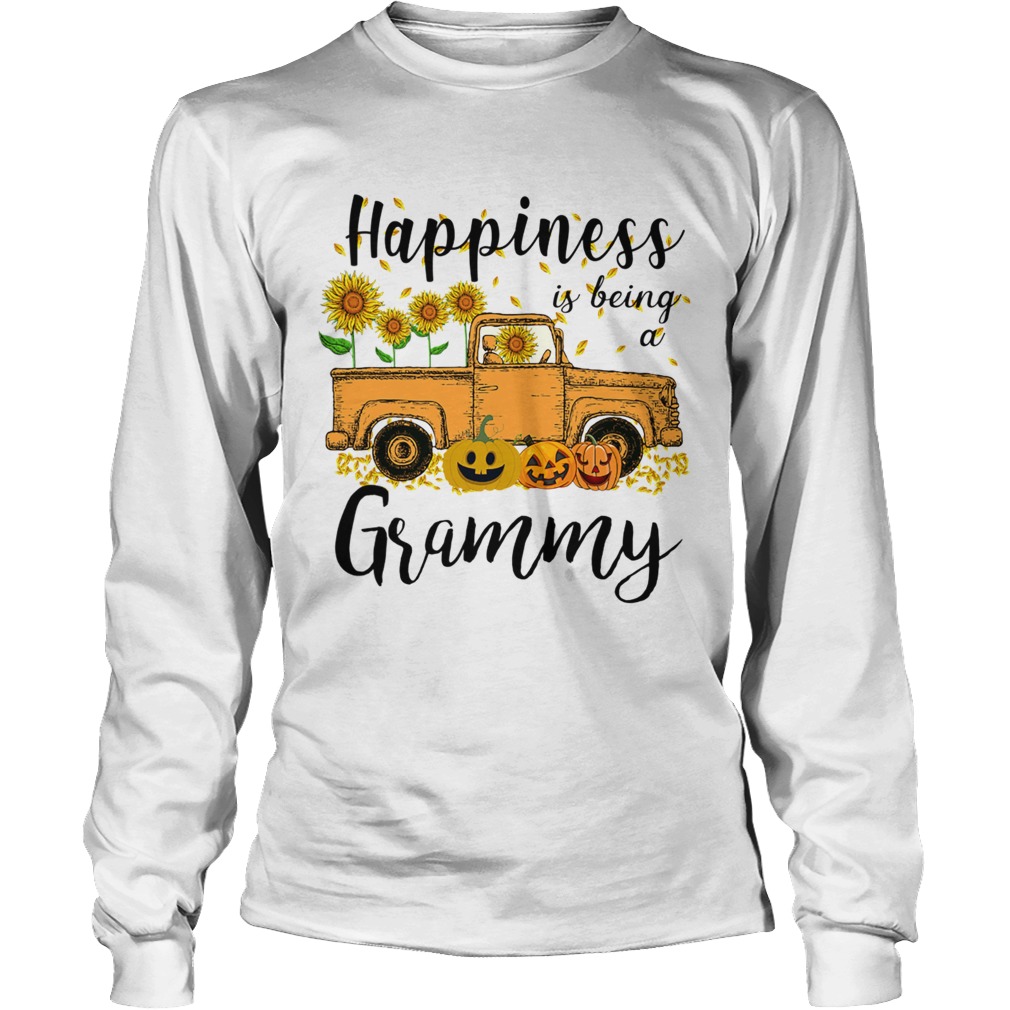 Halloween Car Pumpkin Happiness Is Being A Grammy TShirt LongSleeve