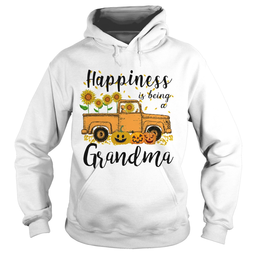 Halloween Car Pumpkin Happiness Is Being A Grandma TShirt Hoodie