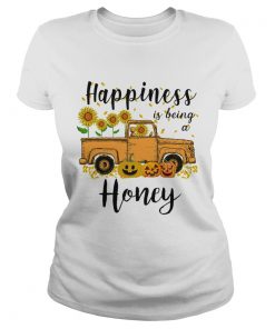 Halloween Car Pumpkin Happiness Is Being A Honey TShirt Classic Ladies