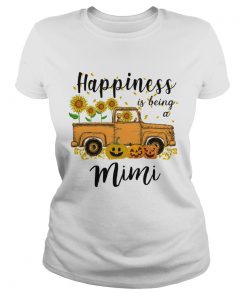 Halloween Car Pumpkin Happiness Is Being A Mimi TShirt Classic Ladies