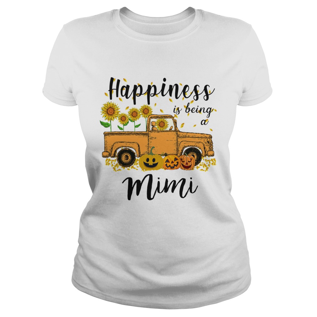 Halloween Car Pumpkin Happiness Is Being A Mimi TShirt Classic Ladies