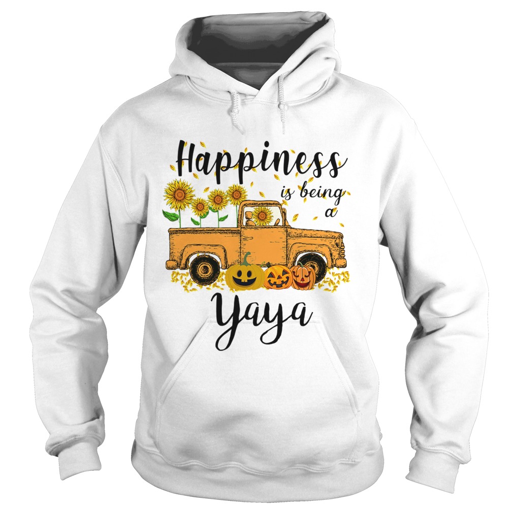 Halloween Car Pumpkin Happiness Is Being A Yaya TShirt Hoodie