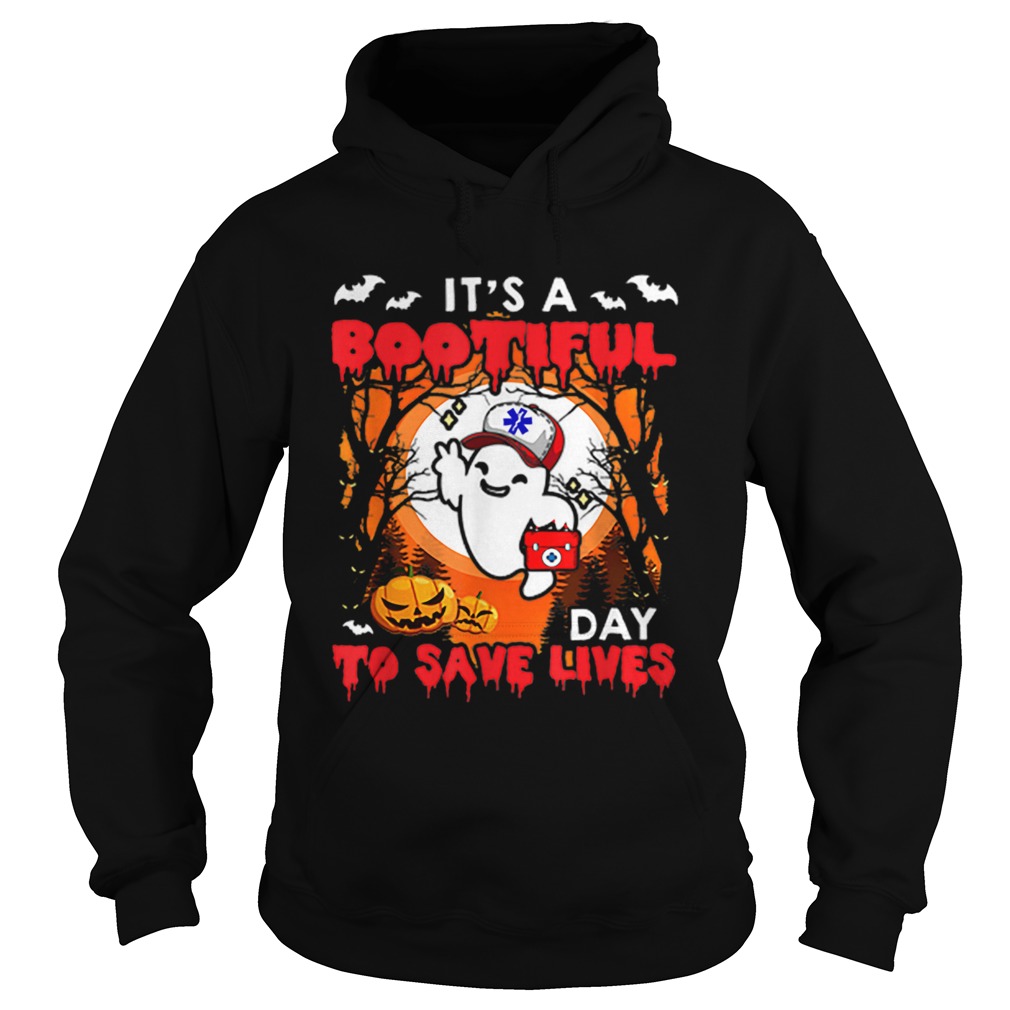 Halloween Costume Boo Bootiful Day Save Lives Paramedic Hoodie