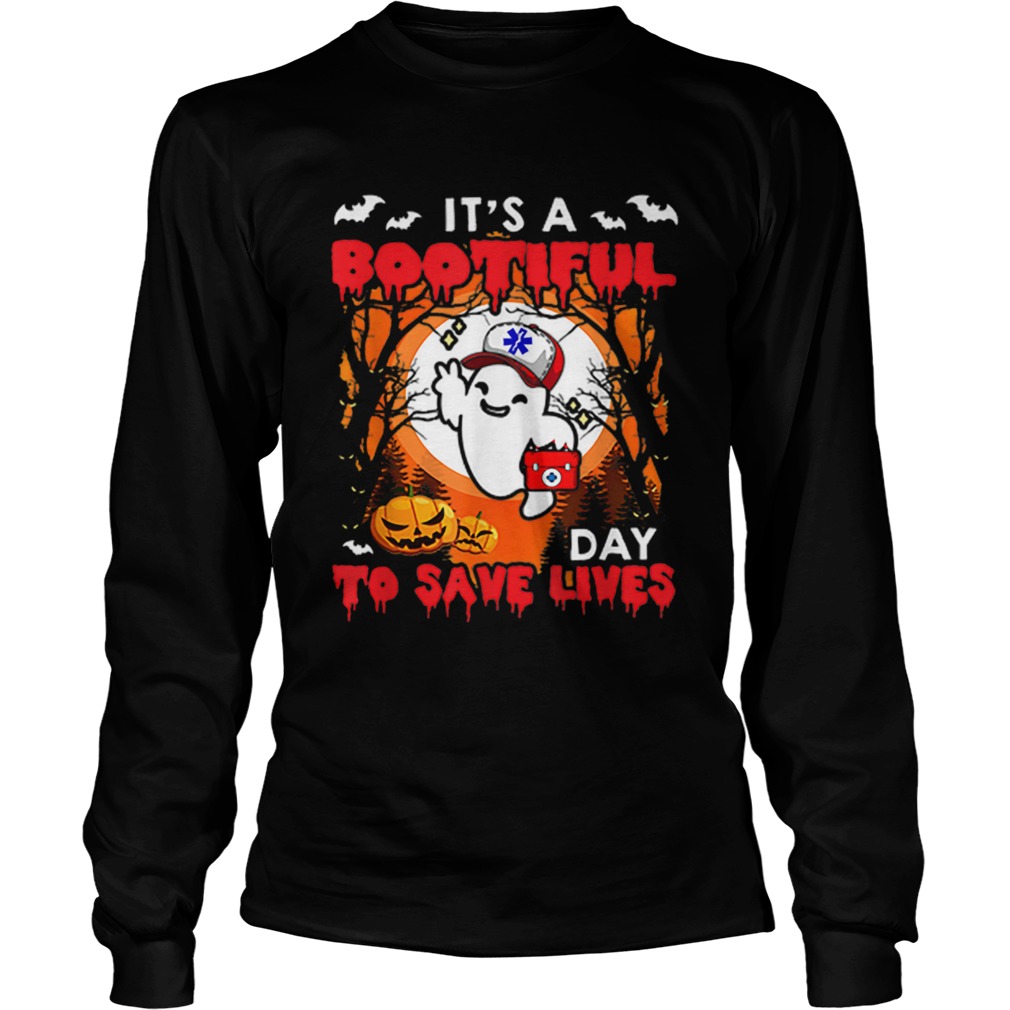 Halloween Costume Boo Bootiful Day Save Lives Paramedic LongSleeve