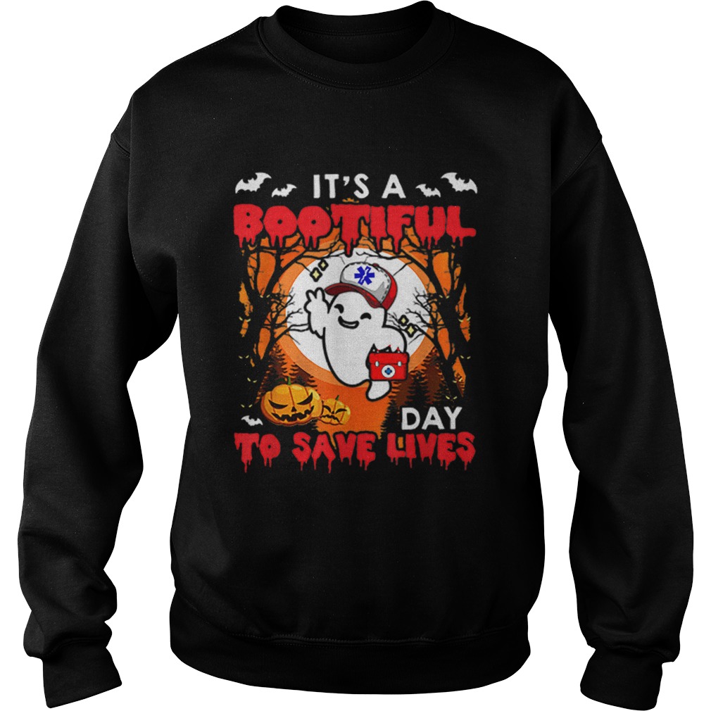 Halloween Costume Boo Bootiful Day Save Lives Paramedic Sweatshirt