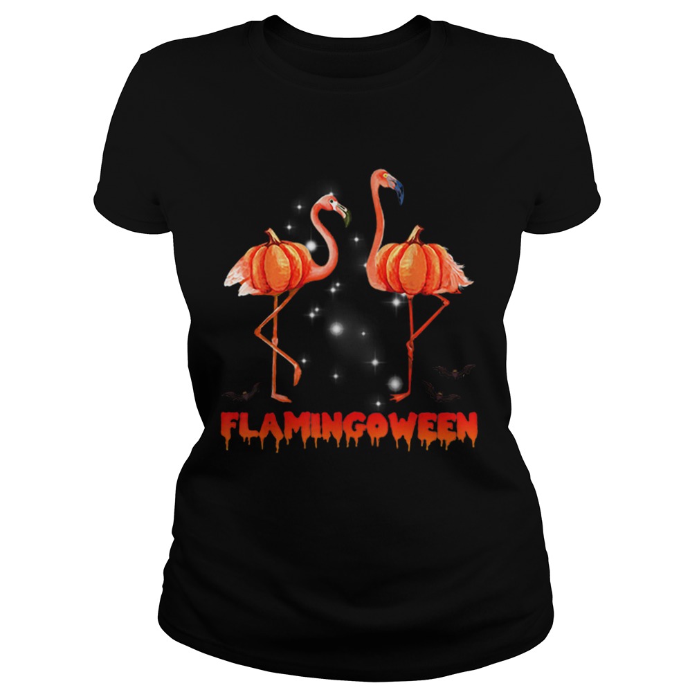 Halloween Custome Flamingo Flamingween pumpkin Classic Ladies