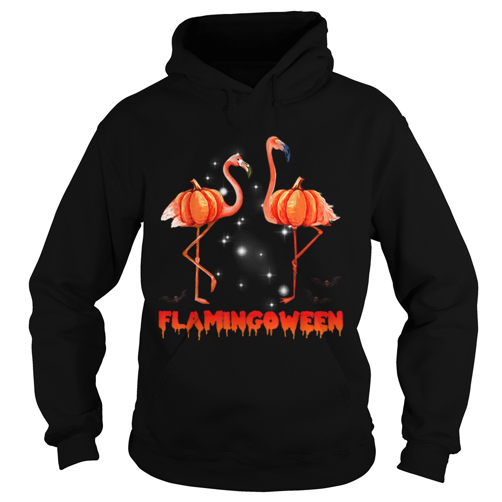 Halloween Custome Flamingo Flamingween pumpkin Hoodie