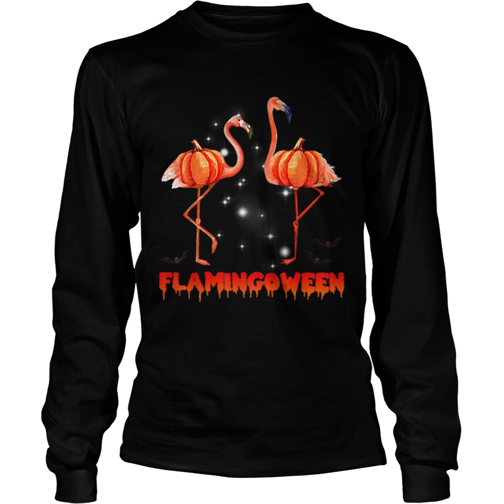 Halloween Custome Flamingo Flamingween pumpkin LongSleeve