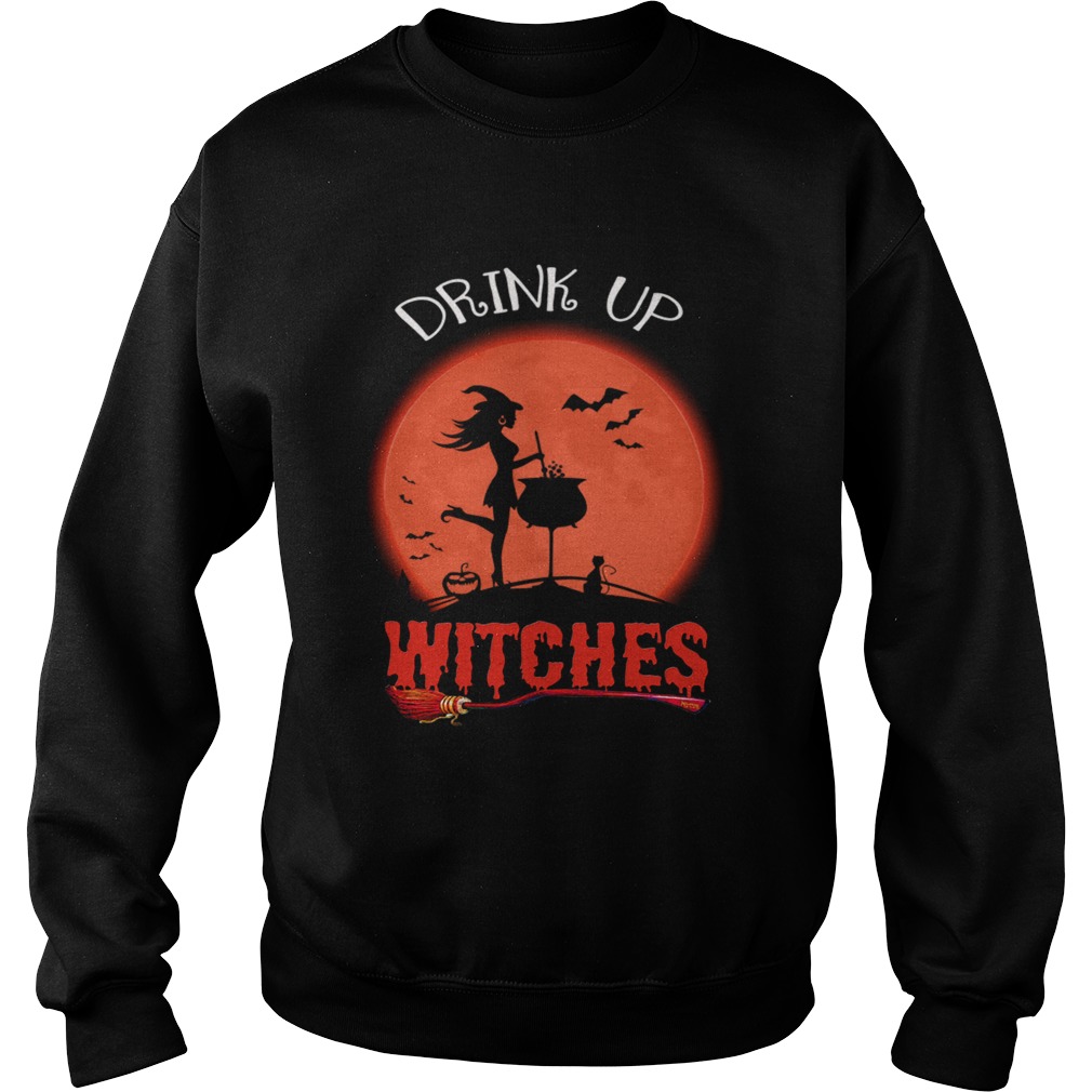 Halloween Drink Up Withches Vintage Wine Lover Gift TShirt Sweatshirt