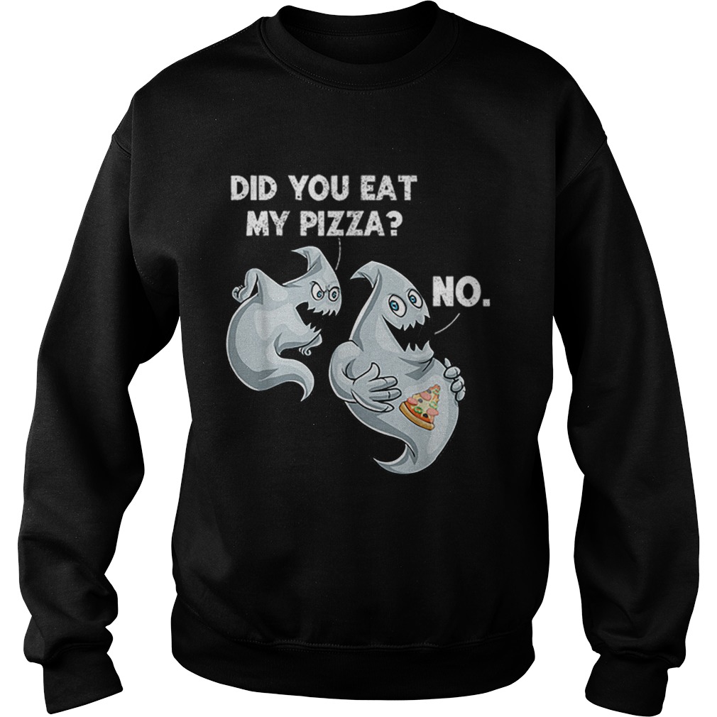 Halloween Ghost Pizza Funny Food Gift Mens Women Boy Sweatshirt