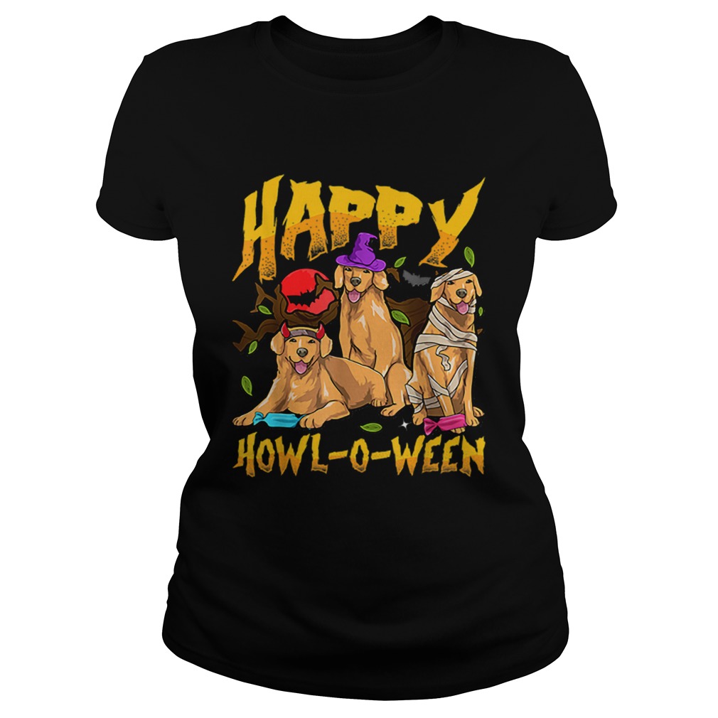 Halloween Golden Retriever Mom Dad HAPPY HOWLOWEEN Goldies Classic Ladies