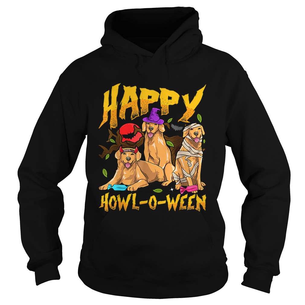 Halloween Golden Retriever Mom Dad HAPPY HOWLOWEEN Goldies Hoodie