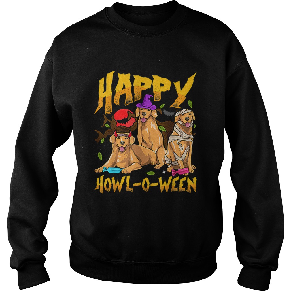 Halloween Golden Retriever Mom Dad HAPPY HOWLOWEEN Goldies Sweatshirt