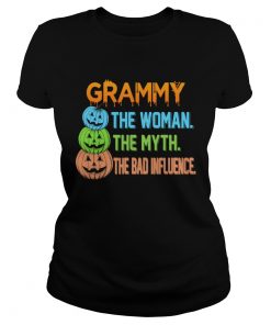 Halloween Grammy The Woman The Myth The Bad Influence TShirt Classic Ladies