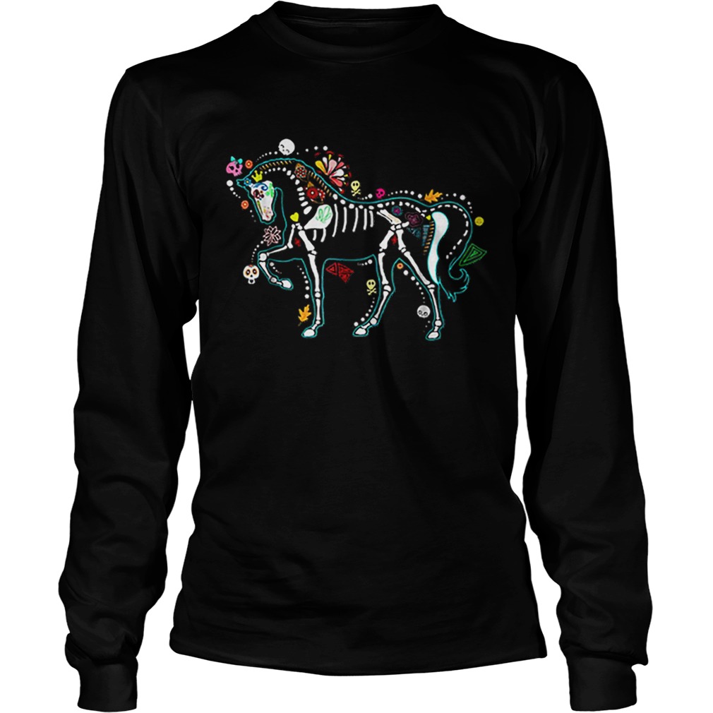 Halloween Horse Skeleton Gift for Women Men LongSleeve