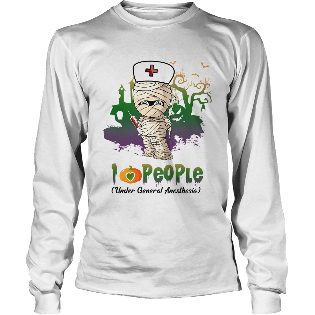 Halloween I Love People Funny Nurse TShirt LongSleeve