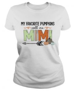 Halloween My Favorite Pumpkins Call Me Mimi TShirt Classic Ladies