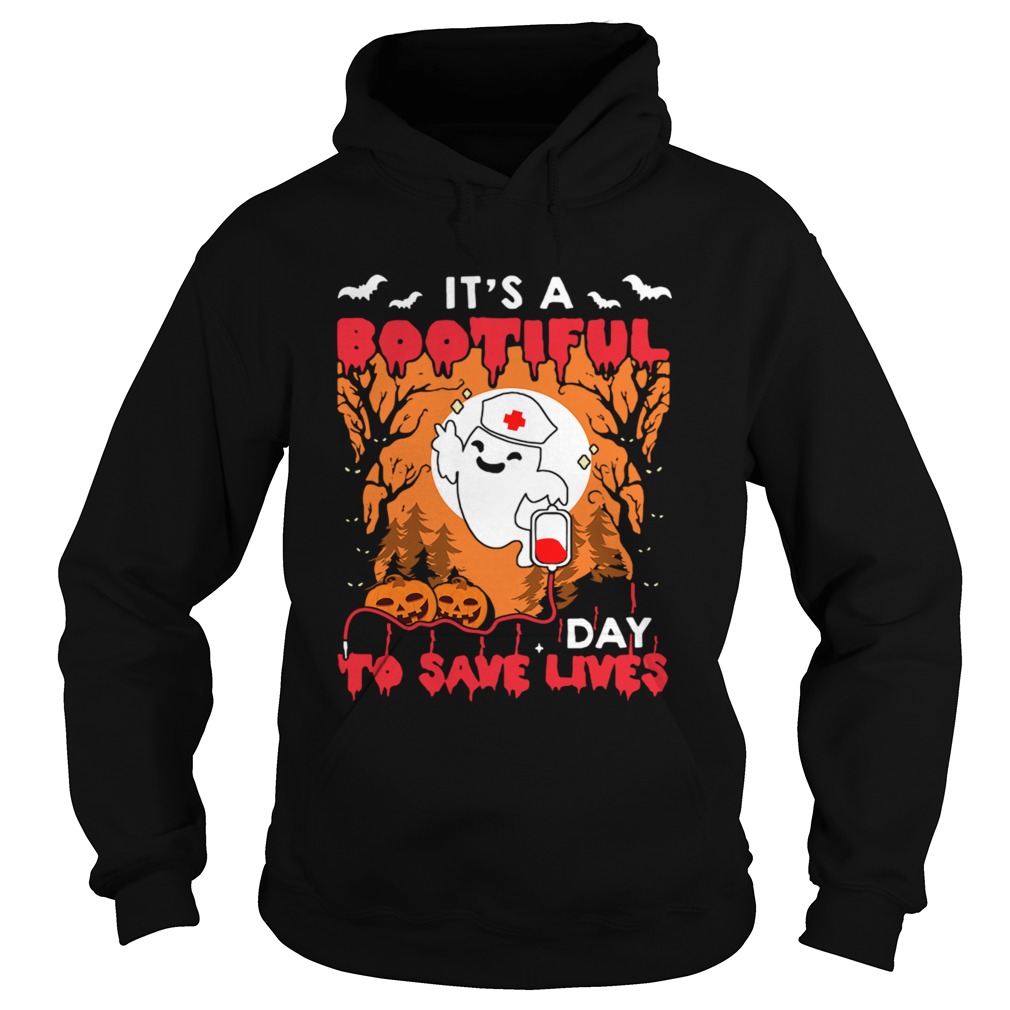 Halloween Nurse Its A Bootiful Day To Save Lives TShirt Hoodie