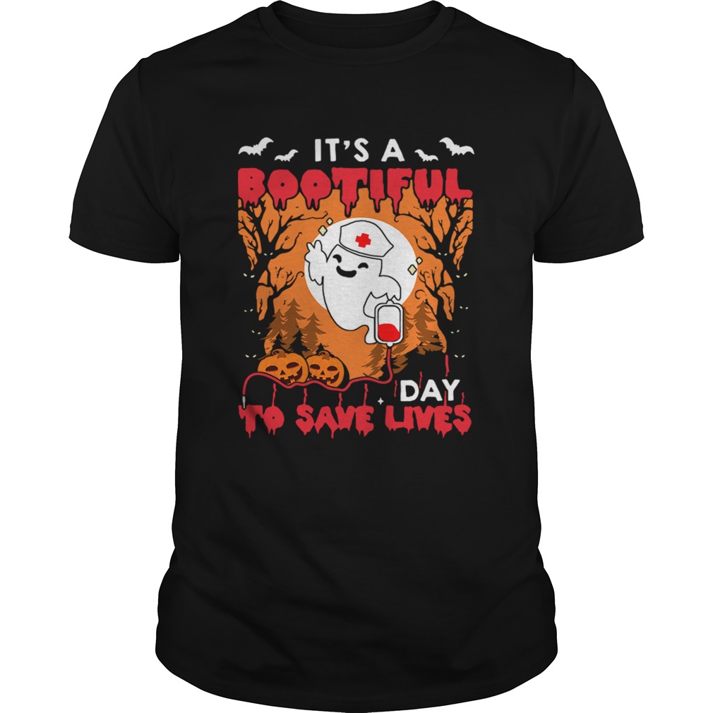 Halloween Nurse Its A Bootiful Day To Save Lives TShirt