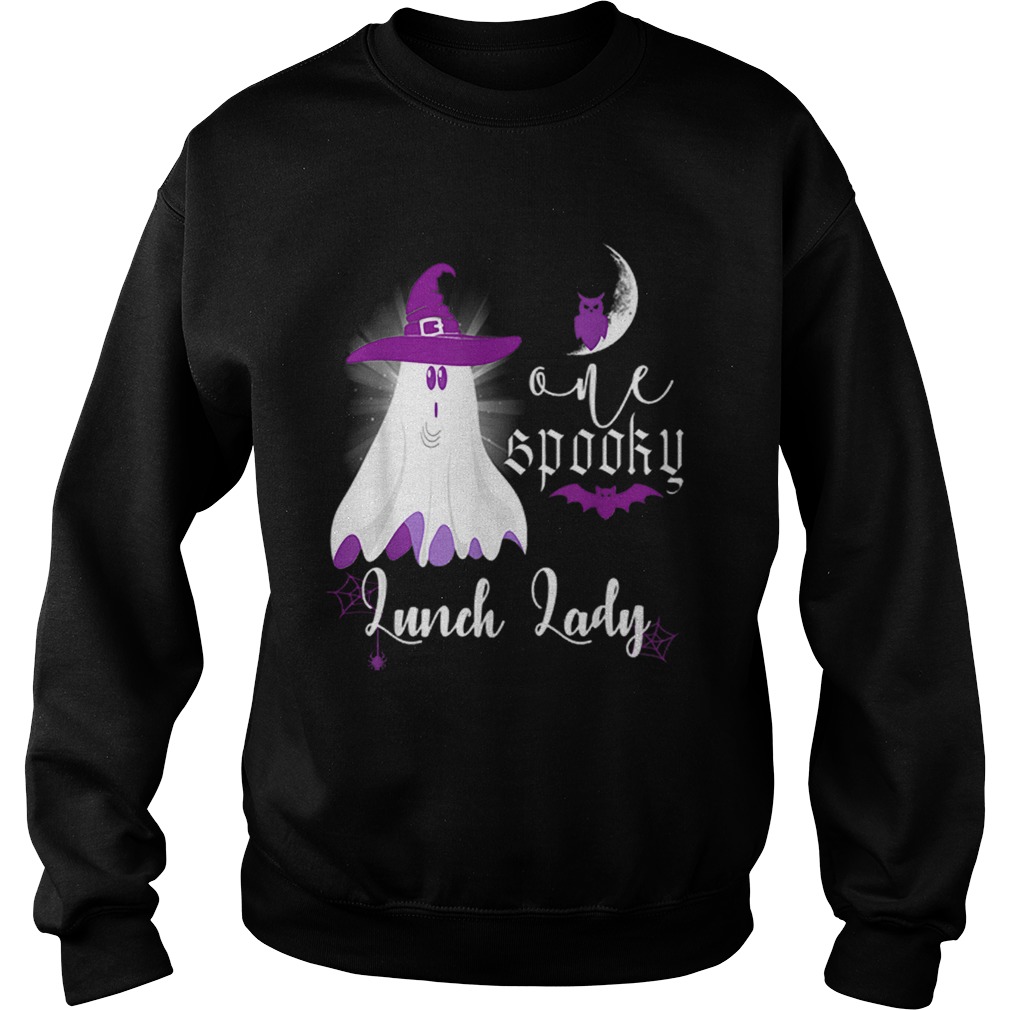 Halloween One Spooky Lunch Lady Cute Ghost Witch Costume Sweatshirt