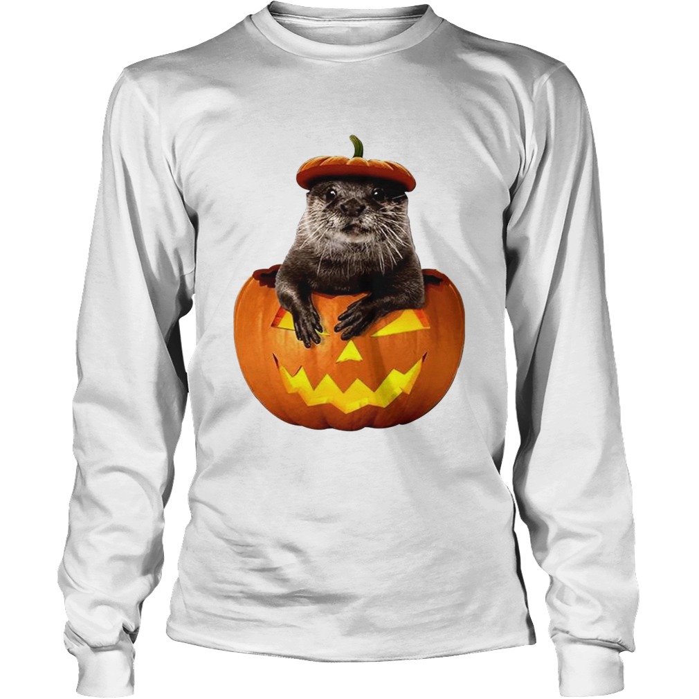 Halloween Otter Pumpkin Funny Otter Lover TShirt LongSleeve