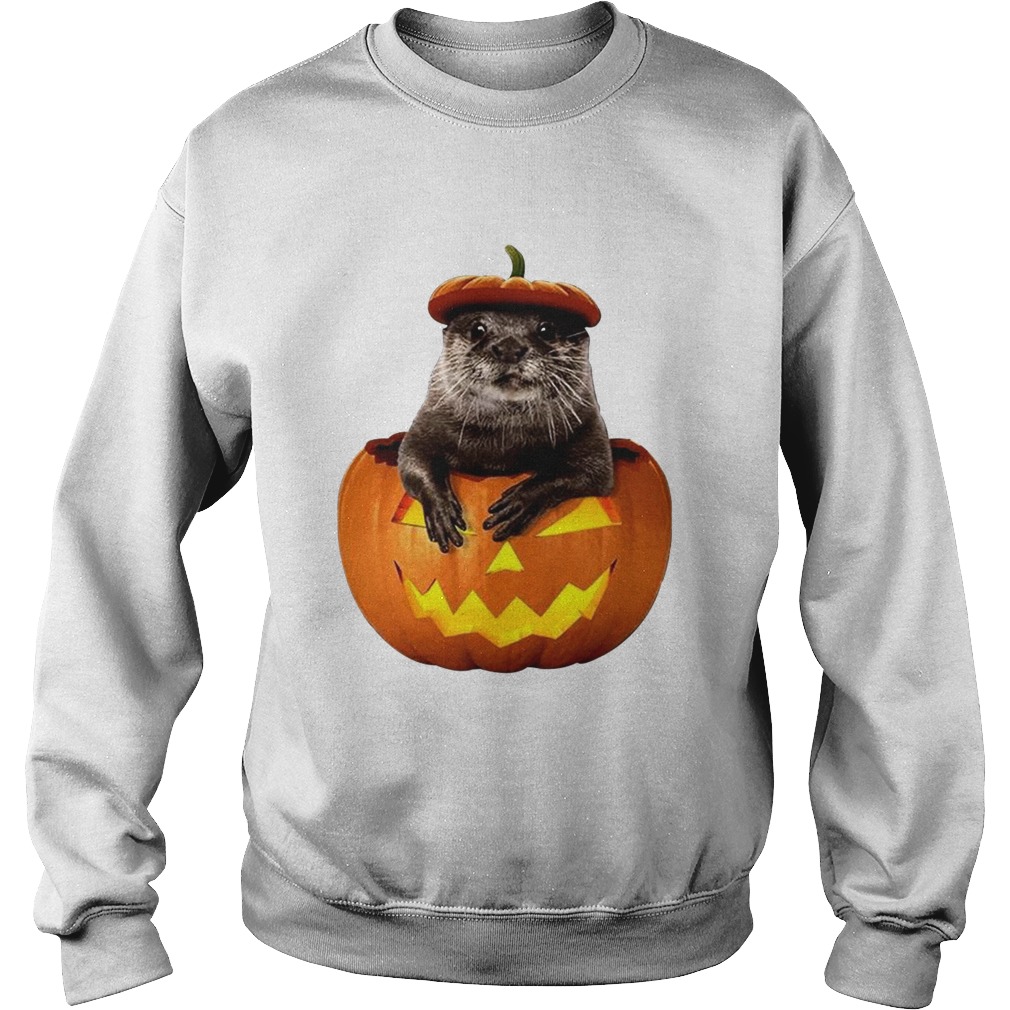 Halloween Otter Pumpkin Funny Otter Lover TShirt Sweatshirt