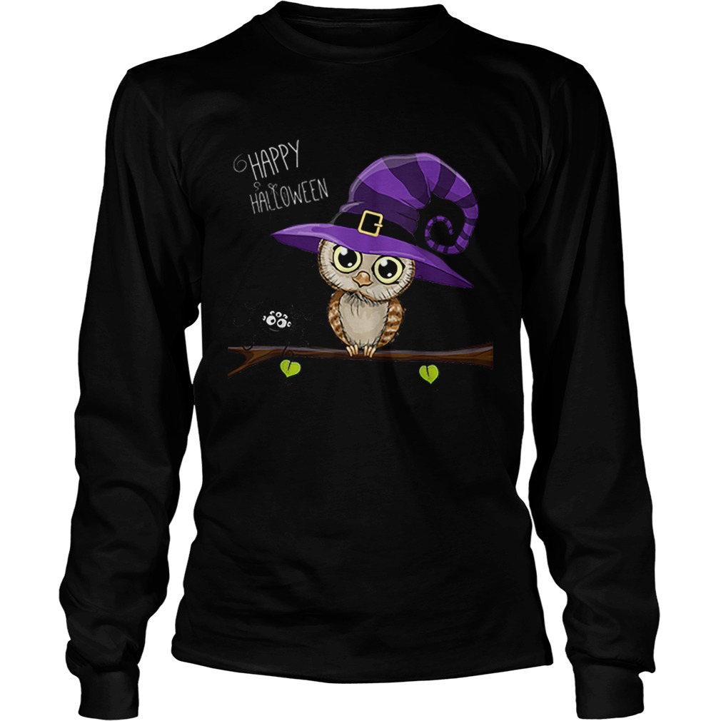 Halloween Owl Happy Halloween Tee LongSleeve