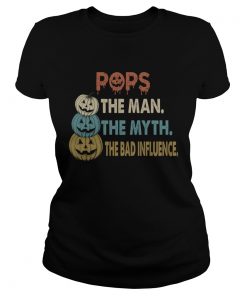 Halloween Pops The Man The Myth The Influence TShirt Classic Ladies