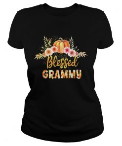 Halloween Pumpkin Blessed Grammy Gift For Women Mom TShirt Classic Ladies