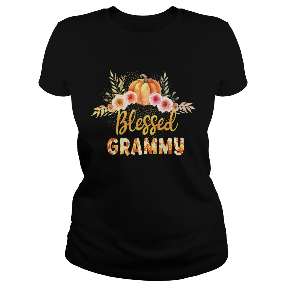 Halloween Pumpkin Blessed Grammy Gift For Women Mom TShirt Classic Ladies