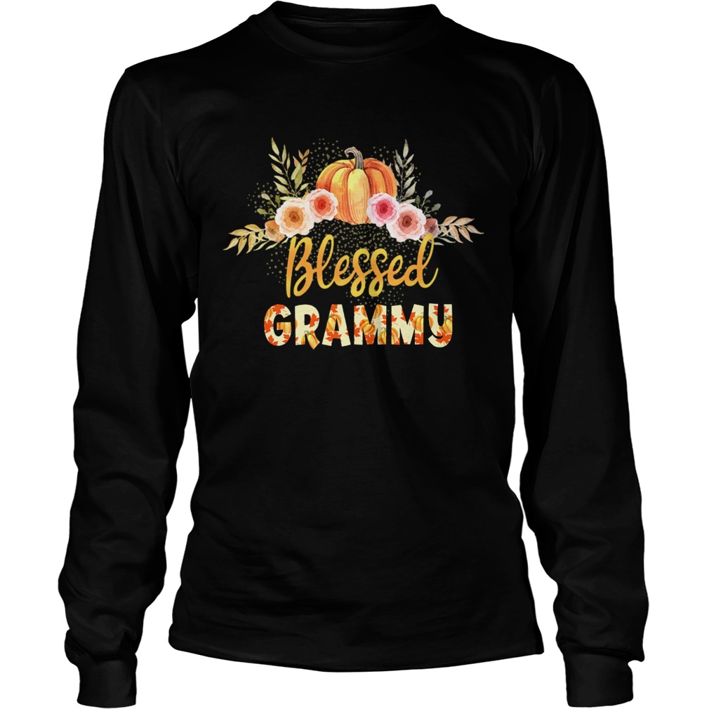 Halloween Pumpkin Blessed Grammy Gift For Women Mom TShirt LongSleeve