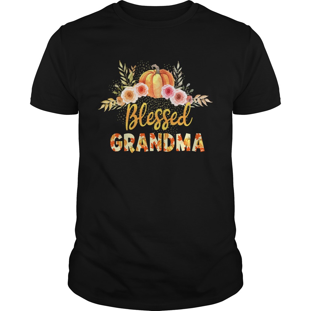 Halloween Pumpkin Blessed Grandma Gift For Women Mom TShirt