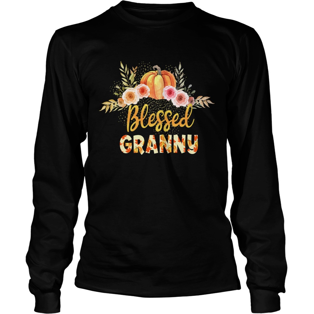 Halloween Pumpkin Blessed Granny Gift For Women Mom TShirt LongSleeve