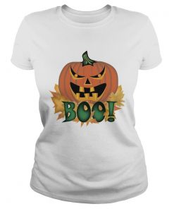 Halloween Pumpkin Boo Shirt Classic Ladies