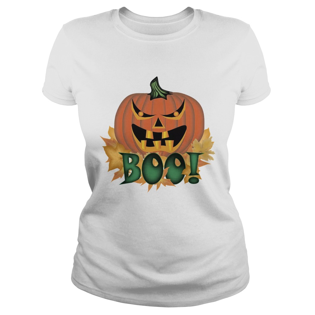 Halloween Pumpkin Boo Shirt Classic Ladies