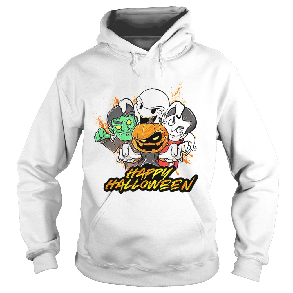 Halloween Pumpkin Face Vampire Ghost Frankenstein Hoodie