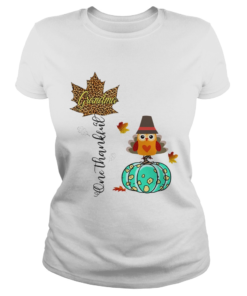 Halloween Pumpkin One Thankful Grandma TShirt Classic Ladies