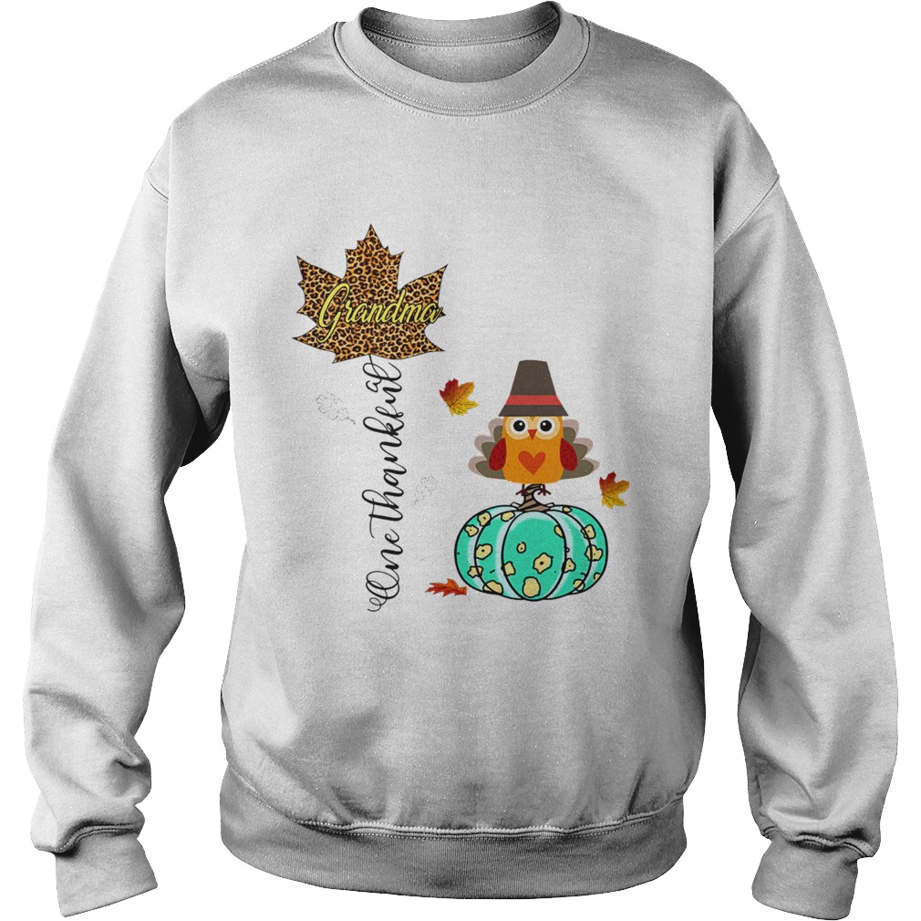 Halloween Pumpkin One Thankful Grandma TShirt Sweatshirt