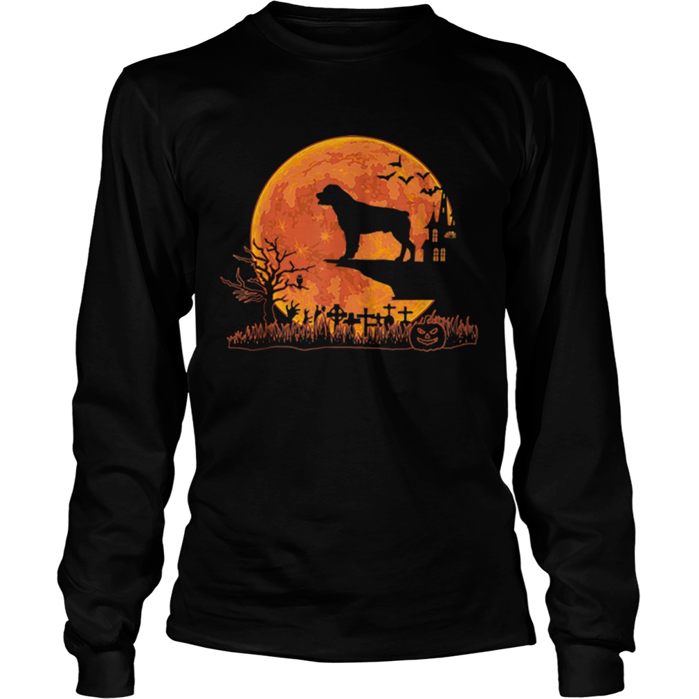 Halloween Rottweiler Dog Moon Costume Gift LongSleeve