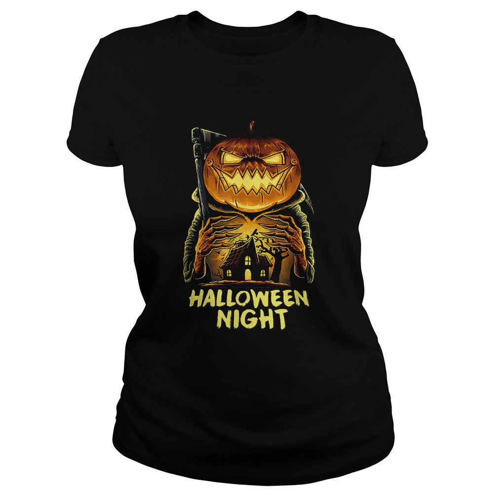 Halloween Scary Pumpkin Monster Classic Ladies