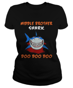 Halloween Shark Doo Doo Dracula Middle Brother Shark  Classic Ladies