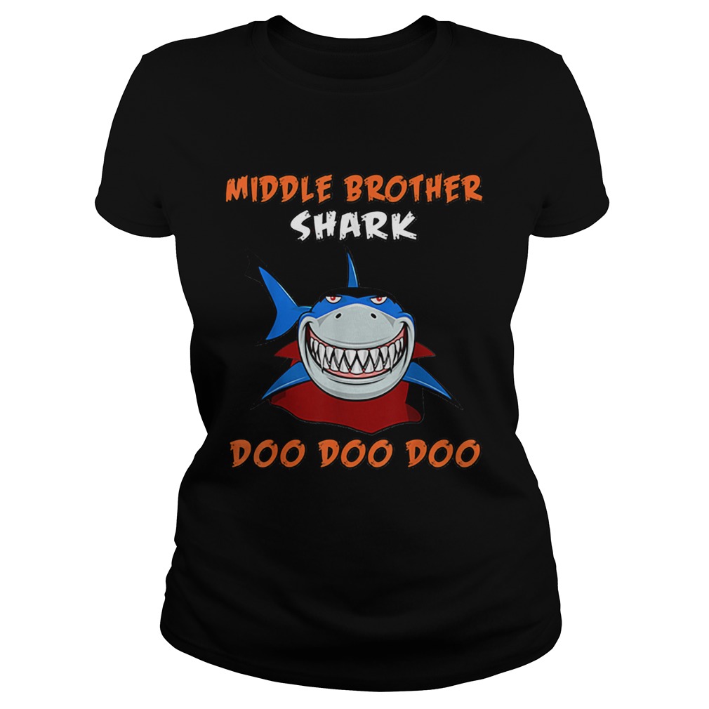 Halloween Shark Doo Doo Dracula Middle Brother Shark Classic Ladies