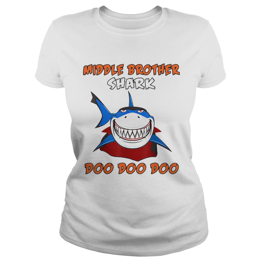 Halloween Shark Doo Doo Dracula Middle Brother Shark Classic Ladies