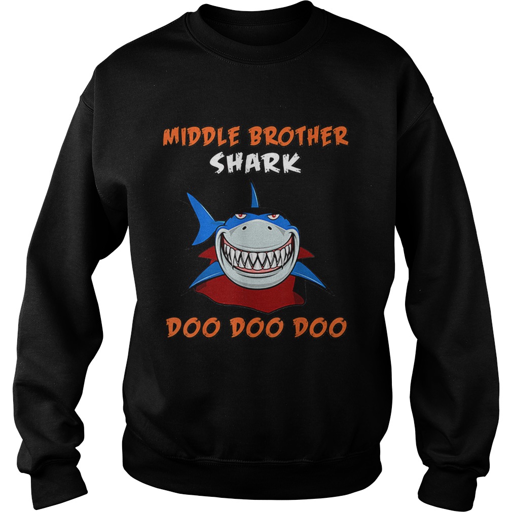 Halloween Shark Doo Doo Dracula Middle Brother Shark Sweatshirt