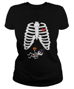 Halloween Skeleton Pregnancy Heart Baby Girl XRay  Classic Ladies