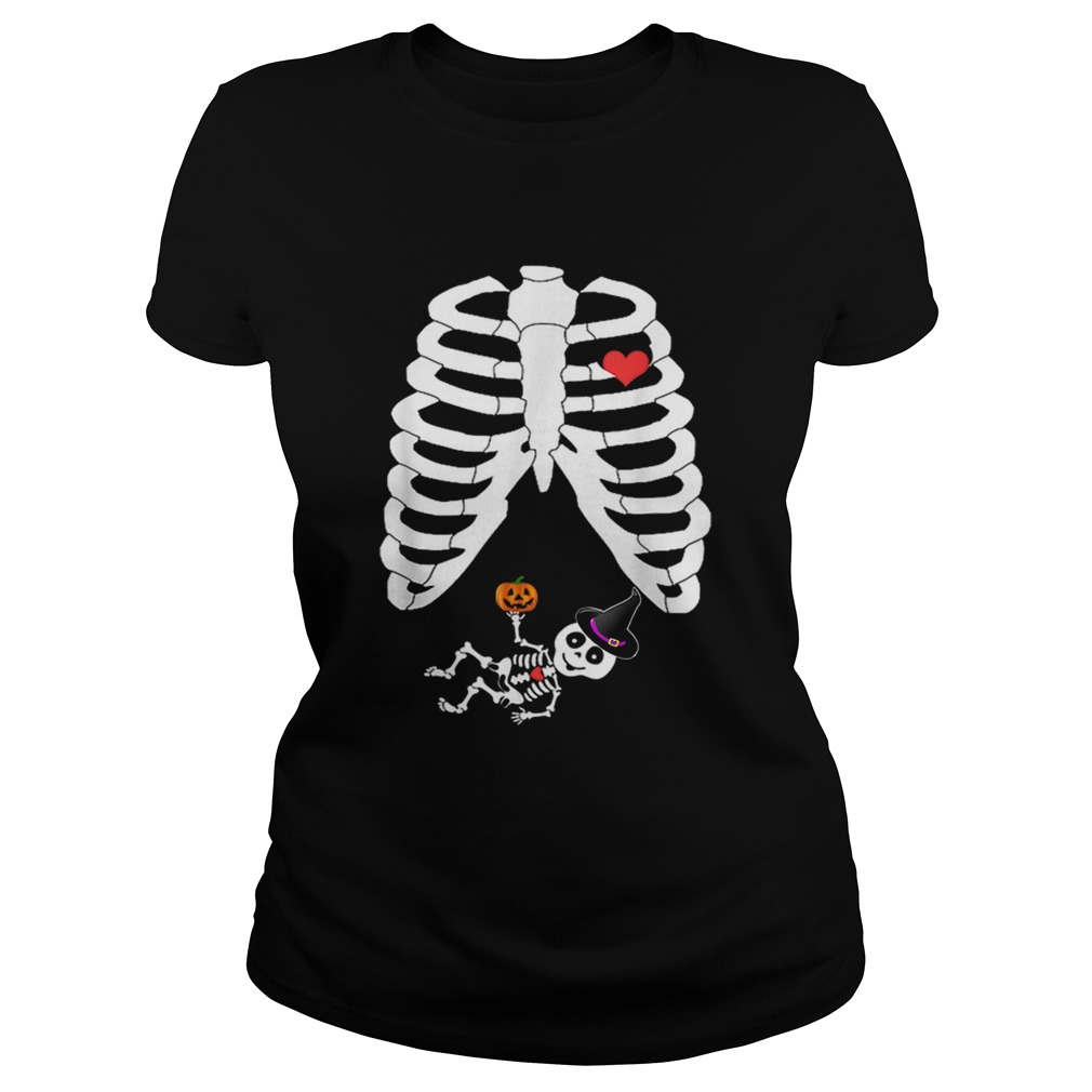 Halloween Skeleton Pregnancy Heart Baby Girl XRay Classic Ladies